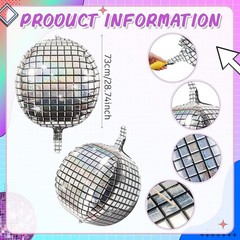 80s/90s Inflatable Disco Ball & Guitar – Lightweight, Self-Sealing Decorations