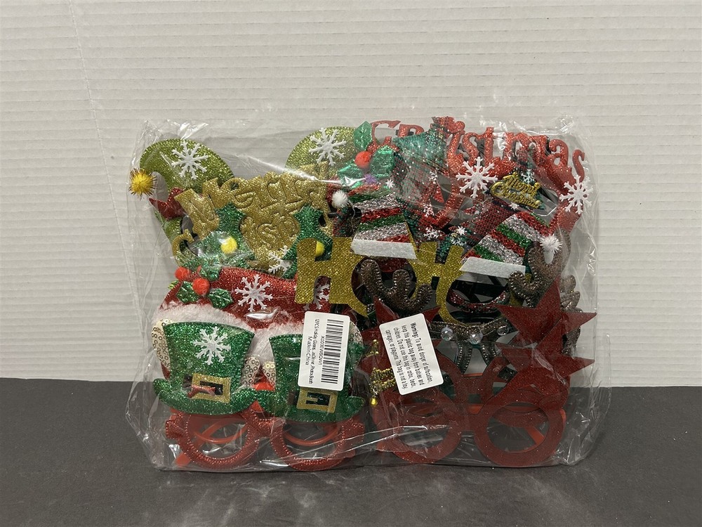12 pcs Christmas Glasses Eyeglasses For Party, Photo Booth, Costume, Holiday NEW