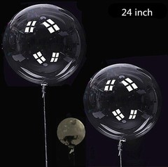 Bobo Balloons 25 Packs 24″ Helium Style Transparent Bubble LED Light Up NO LED