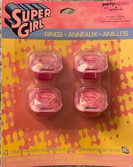 Party Express from Hallmark Super Girl Rings 4 Party Favors Party Supplies