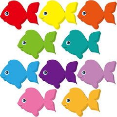 200 Pieces Fish Paper Cutouts 3.15 Inch/6 Inch Classroom Bulletin Board Decorati