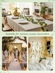 Vines with Fairy Lights,13ft Eucalyptus Garland String Lights USB/Battery