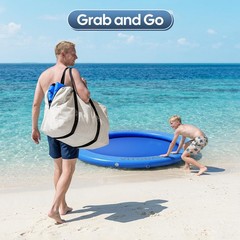 Water Hammock Heavy Duty, Large Pool Float Lake Floats for Adult, Round Infla…
