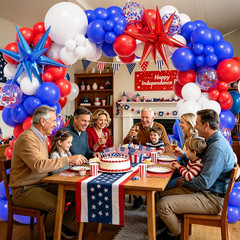 Red White and Blue Balloon Garland Arch Kit 143PCS Patriotic 4Th of July Decorat