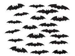 Bat Silhouettes Pack of 80 Halloween Party Decorations Hanging Bats Wall Decor