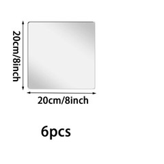 6 PCS Square Mirrors Centerpieces Tables 8″ Acrylic Tray Candle Plates