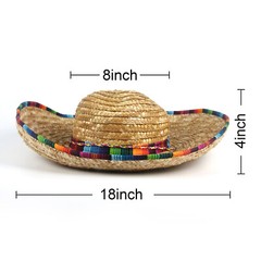 3 Pack 22FT Mexican Banners & 2 Mexican Sombrero Hats Fiesta Party Decoration