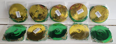 98 PIECES GRADUATION PARTY DECORATIONS CARDBOARD WITH GREEN AND YELLOW FOILS