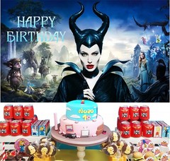 Maleficent Party Supplies Backdrop Banner Poster Background Vinyl Birthday Decor