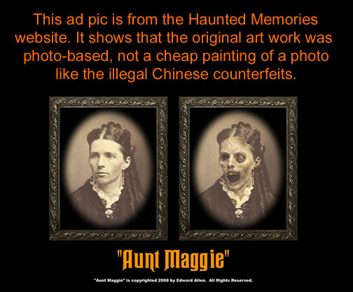 Horror Pictures AMG Halloween Changing Face Ghost Photo ~ Beware of frame FAKES!