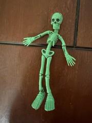 Spookadelic GREEN Skeleton Bendable 5″
