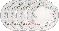 Pfaltzgraff Winterberry 10-1/2-Inch Dinner Set of 4, 10 1/2 inches, White