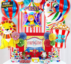 , Circus Balloons for Carnival Decorations – Pack of 6 | Carnival Balloons