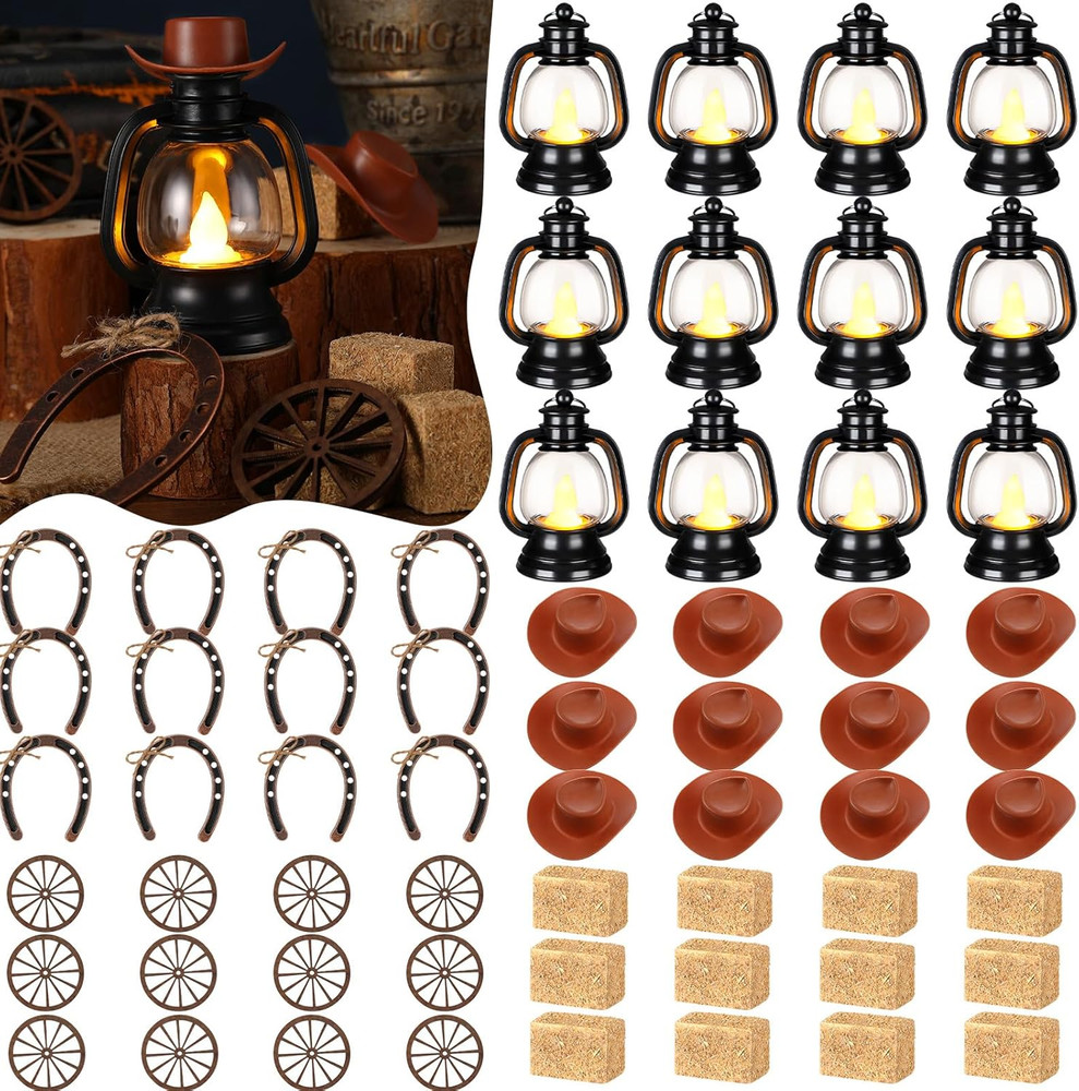 120 Pcs Cowboy Theme Party Decoration Western Party Decor Rodeo Table Centerpiec