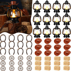 120 Pcs Cowboy Theme Party Decoration Western Party Decor Rodeo Table Centerpiec