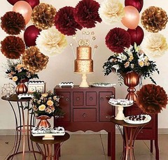 Graduation Decorations Maroon Gold 2025/Burgundy Maroon Graduation Party Deco…