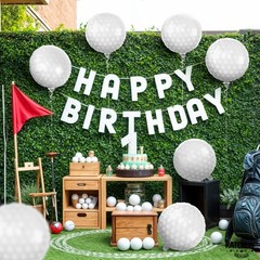 KatchOn White Foil Golf Balloons – 18 Inch | Golf Ball Balloons for Hole in O…