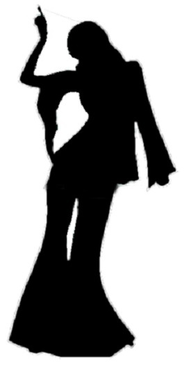 Disco Dancer Female Silhouette Cardboard Cutout / Standee / Standup Jive Boogie