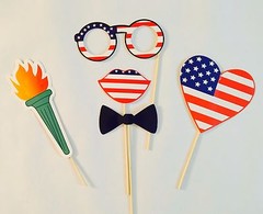 Independence Day Photo Booth Props, 4th of July Party Decorations, Favors, USA