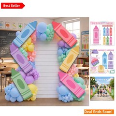 Decorative Back to School Crayon Signs 31.5 Inch, Classroom or Yard, Multi-Co…