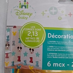Mickey Mouse String Decorations First Birthday Party 7 Ft Long Six Pieces