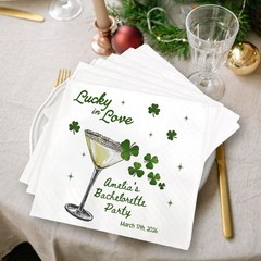 Custom Lucky in Love Bachelorette Guest Towels Personalized Napkins SATTNA0326