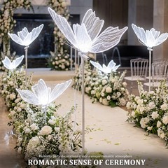 2 Pack Wedding Butterfly Floor Lamp Decorations Easy To Install for Party