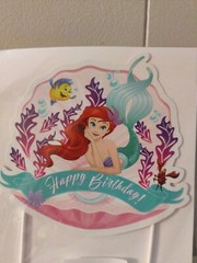 The Little Mermaid Ariel Under The Sea Cake Topper Happy Birthday NEW