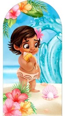 Beach Seaside Moana Arch Backdrop Cover Background Birthday Party Decorations