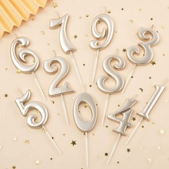 PHD CAKE 10-Count 0-9 Champagne Gold Number 3.74 inches tall,