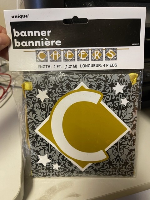 Unique Cheers 4ft. New Year Hanging Party Banner Decoration New!!!!