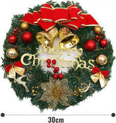 Christmas Wreath 30cm, Decorations Front Door Ornament…