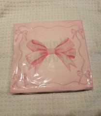 Pink Bow Birthday Decorations for 24 Guests – Plates, Napkins, Forks, Cups, etc.