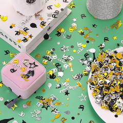 3000 Piece Birthday & Anniversary Confetti – 70Th Style, Black, Gold & Silver Pa