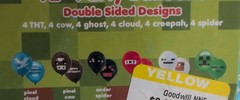 Minecraft Party Supplies Lot/Bundle Table Covers, Backdrop, Balloons, Wrapping