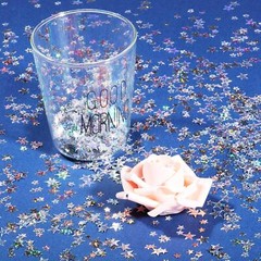 60g Silver Glitter Star Confetti 10mm 6mm Metallic Foil Table Wedding Decor
