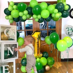 Green Balloons, 50pcs 12 Inch Different Shades Dark Green Emerald Green Lime