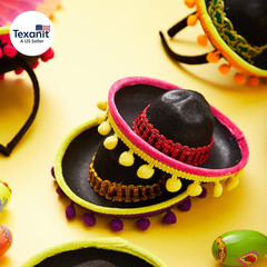 6 PCS Cinco De Mayo Fiesta Fabric Sombrero Headbands Party Costume for Fun Fiest