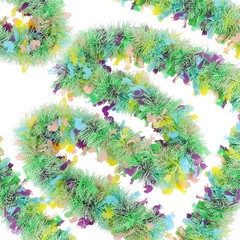 KIMOBER Easter Tinsel Green Yellow Blue, Green;white;yellow;pink;blue