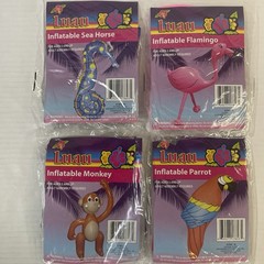 Inflatable LUAU Beach Party Theme Parrot Monkey Sea Horse Flamingo
