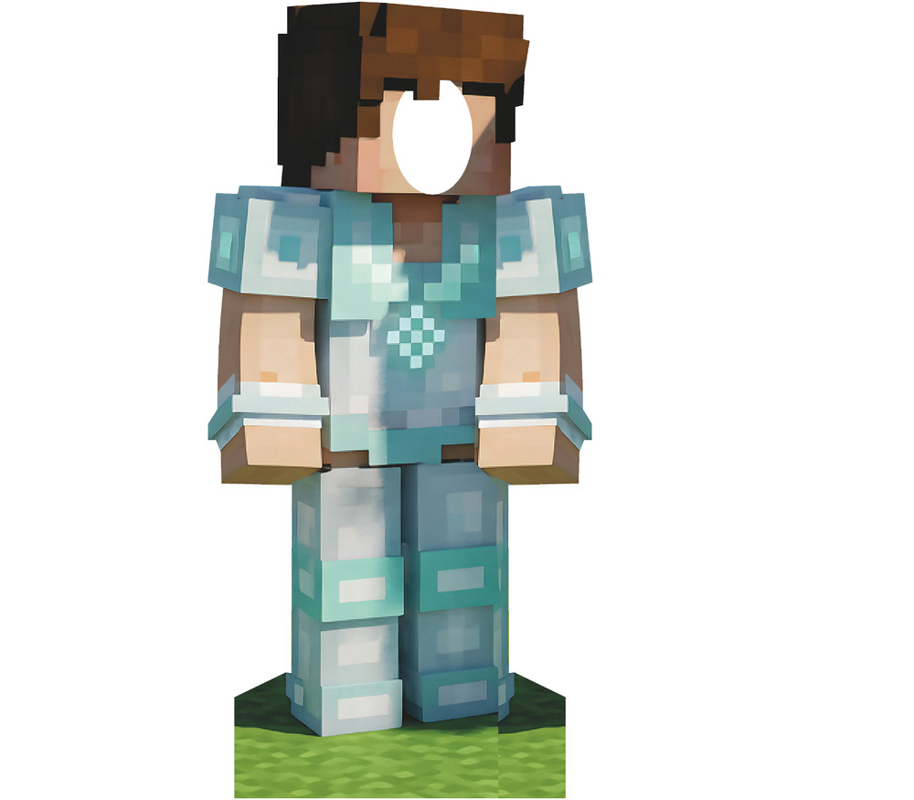 SS11233 Gold Mine Pixel Crafting Boy Video Game Stand In Cardboard Cutout