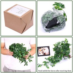 Whonline Fake Hanging Plants, Artificial Small 3.5″ x 3.2″ x 21.65″, Green