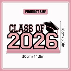 Pink Graduation Decorations 2026 11.8″ x 6.3″ 11.8 inches x 6.3 inches,