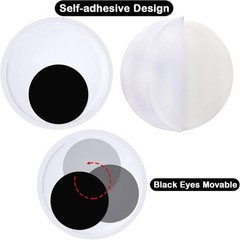 7 Inch Giant Googly Eyes Self Adhesive 18cm Big Wiggle Eyes Large Sticky Eyes fo