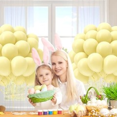 balloons 12 inch, Light Yellow Latex Balloons 50pcs Party Balloon Pastel Yellow