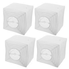 4pcs White Square Paper Lanterns – Chinese Hanging Decorations for Japanese
