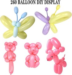 Globos largos de látex, 260Q de colores surtidos, globos largos mágicos