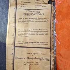 Vintage Winfield & Dennison Crepe Paper in Original Packets Orange & Black