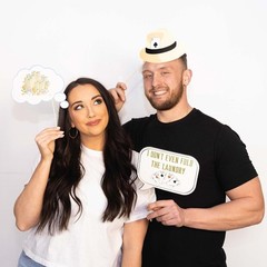 Fun Las Vegas Photo Booth Props Set – 41pcs with Glittery Sign for Game Nights