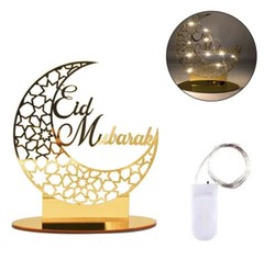 EID Mubarak Ramadan LED Fairy Light String Islam Hanging Muslim Home Party Decor